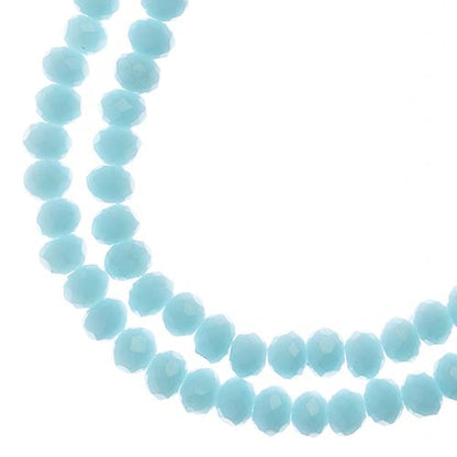 Crystal Lane DIY Rondelle 2 Strand 7in (apx110pcs) 3x4mm Opaque Light Blue