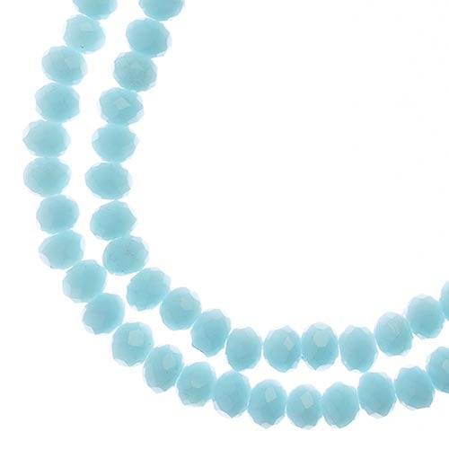 Crystal Lane DIY Rondelle 2 Strand 7in (apx110pcs) 3x4mm Opaque Light Blue