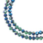 Crystal Lane DIY Rondelle 2 Strand 7in (apx110pcs) 3x4mm Opaque Dark Green w/Half Blue Iris