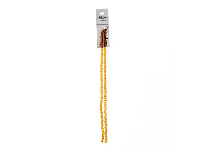 Crystal Lane DIY Rondelle 2 Strand 7in (apx110pcs) 3x4mm Transparent Amber