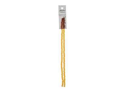 Crystal Lane DIY Rondelle 2 Strand 7in (apx110pcs) 3x4mm Transparent Amber