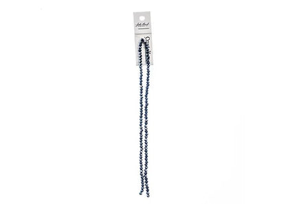 Crystal Lane DIY Rondelle 2 Strand 7in (apx110pcs) 3x4mm Opaque Gunmetal Luster