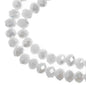 Crystal Lane DIY Rondelle 2 Strand 7in (apx78pcs) 4x6mm Opaque White Matt AB