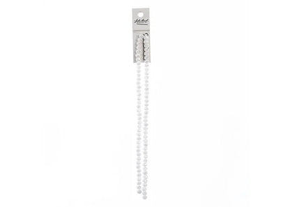 Crystal Lane DIY Rondelle 2 Strand 7in (apx78pcs) 4x6mm Opaque White Matt AB