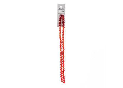 Crystal Lane DIY Rondelle 2 Strand 7in (apx78pcs) 4x6mm Transparent Red AB