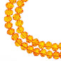 Crystal Lane DIY Rondelle 2 Strand 7in (apx78pcs) 4x6mm Transparent Orange