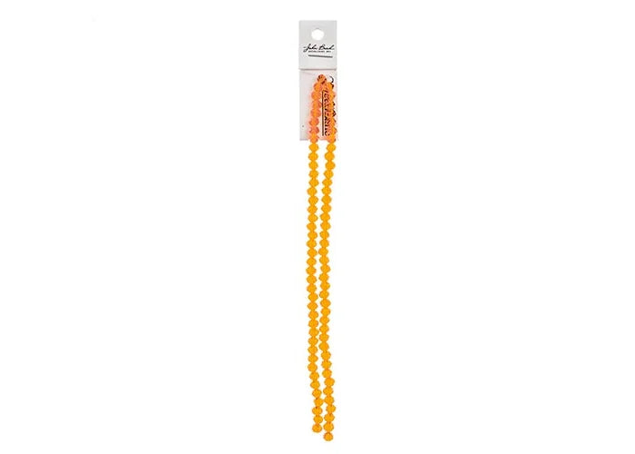 Crystal Lane DIY Rondelle 2 Strand 7in (apx78pcs) 4x6mm Transparent Orange