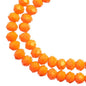 Crystal Lane DIY Rondelle 2 Strand 7in (apx78pcs) 4x6mm Opaque Orange