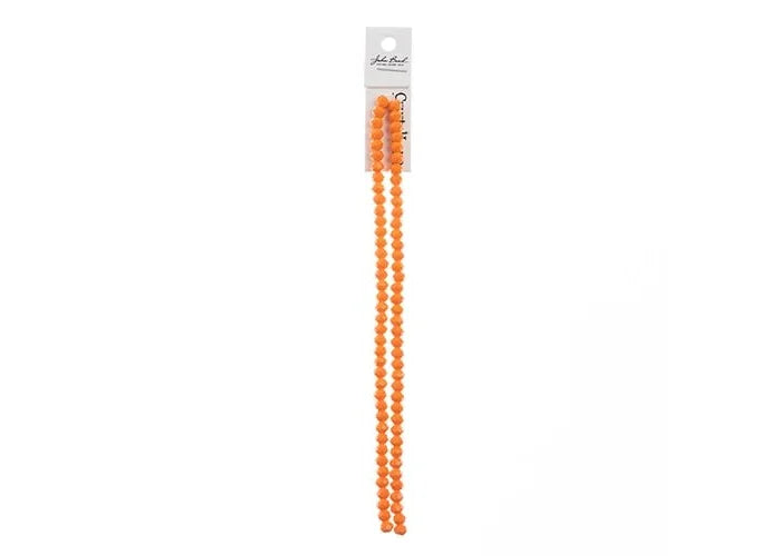 Crystal Lane DIY Rondelle 2 Strand 7in (apx78pcs) 4x6mm Opaque Orange