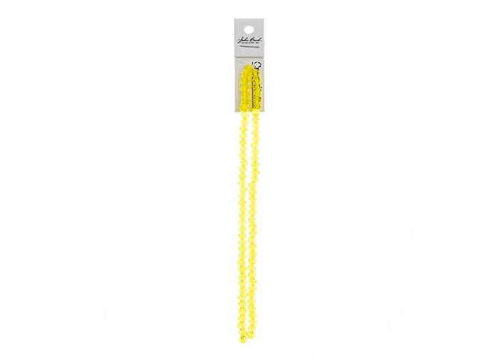 Crystal Lane DIY Rondelle 2 Strand 7in (apx78pcs) 4x6mm Transparent Yellow