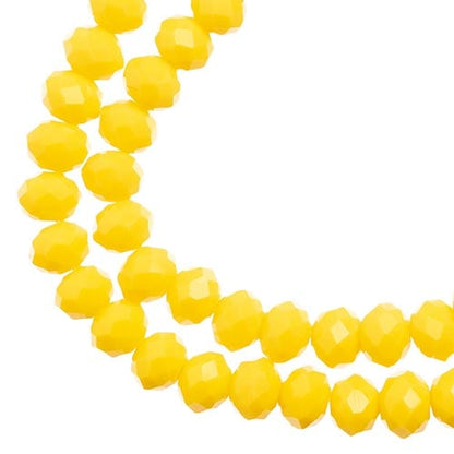 Crystal Lane DIY Rondelle 2 Strand 7in (apx78pcs) 4x6mm Opaque Yellow