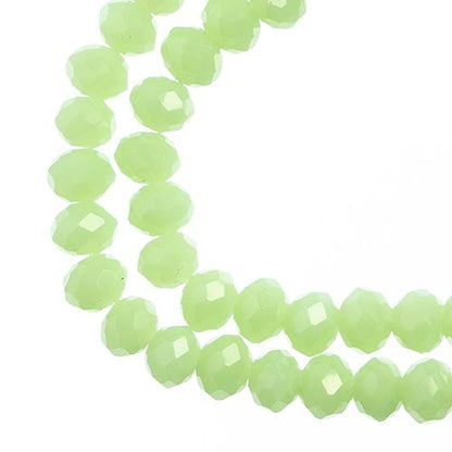 Crystal Lane DIY Rondelle 2 Strand 7in (apx78pcs) 4x6mm Opaque Light Green