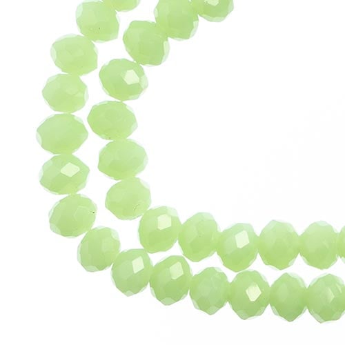 Crystal Lane DIY Rondelle 2 Strand 7in (apx78pcs) 4x6mm Opaque Light Green