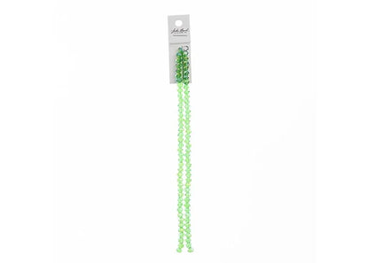 Crystal Lane DIY Rondelle 2 Strand 7in (apx78pcs) 4x6mm Transparent Green AB