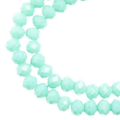 Crystal Lane DIY Rondelle 2 Strand 7in (apx78pcs) 4x6mm Opaque Turquoise Green