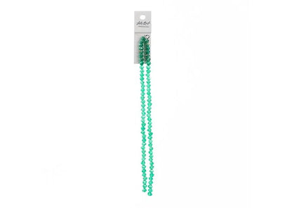 Crystal Lane DIY Rondelle 2 Strand 7in (apx78pcs) 4x6mm Transparent Dark Green AB