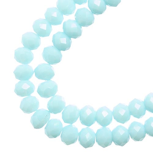 Crystal Lane DIY Rondelle 2 Strand 7in (apx78pcs) 4x6mm Opaque Light Blue
