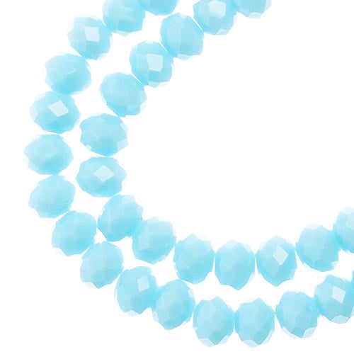 Crystal Lane DIY Rondelle 2 Strand 7in (apx78pcs) 4x6mm Opaque Blue
