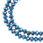 Crystal Lane DIY Rondelle 2 Strand 7in (apx78pcs) 4x6mm Opaque Blue Iris