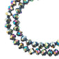 Crystal Lane DIY Rondelle 2 Strand 7in (apx78pcs) 4x6mm Opaque Multi Color Iris