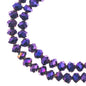 Crystal Lane DIY Rondelle 2 Strand 7in (apx78pcs) 4x6mm Opaque Purple Iris