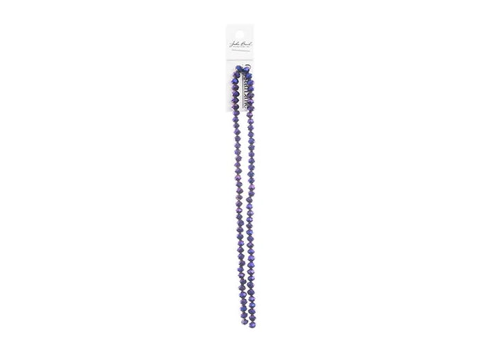 Crystal Lane DIY Rondelle 2 Strand 7in (apx78pcs) 4x6mm Opaque Purple Iris