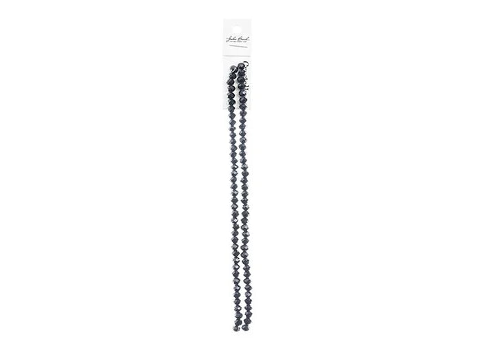 Crystal Lane DIY Rondelle 2 Strand 7in (apx78pcs) 4x6mm Opaque Black