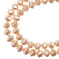 Crystal Lane DIY Rondelle 2 Strand 7in (apx58pcs) 6x8mm Opaque Light Champagne Luster