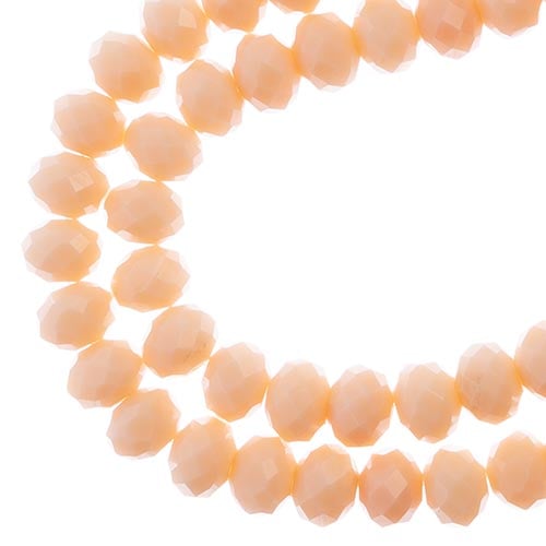 Crystal Lane DIY Rondelle 2 Strand 7in (apx58pcs) 6x8mm Opaque Cream