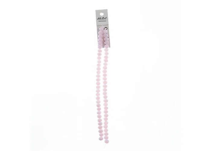 Crystal Lane DIY Rondelle 2 Strand 7in (apx58pcs) 6x8mm Opaque Pink