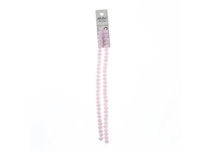 Crystal Lane DIY Rondelle 2 Strand 7in (apx58pcs) 6x8mm Opaque Pink