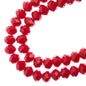 Crystal Lane DIY Rondelle 2 Strand 7in (apx58pcs) 6x8mm Opaque Red