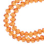 Crystal Lane DIY Rondelle 2 Strand 7in (apx58pcs) 6x8mm Transparent Orange
