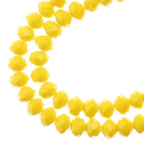 Crystal Lane DIY Rondelle 2 Strand 7in (apx58pcs) 6x8mm Opaque Yellow