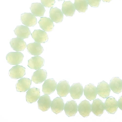 Crystal Lane DIY Rondelle 2 Strand 7in (apx58pcs) 6x8mm Opaque Light Green