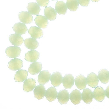 Crystal Lane DIY Rondelle 2 Strand 7in (apx58pcs) 6x8mm Opaque Light Green