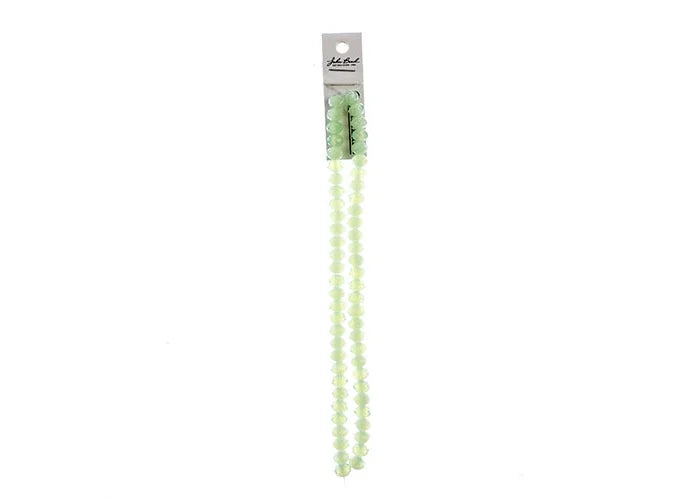 Crystal Lane DIY Rondelle 2 Strand 7in (apx58pcs) 6x8mm Opaque Light Green