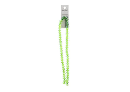 Crystal Lane DIY Rondelle 2 Strand 7in (apx58pcs) 6x8mm Transparent Green AB