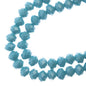 Crystal Lane DIY Rondelle 2 Strand 7in (apx58pcs) 6x8mm Opaque Turquoise Blue