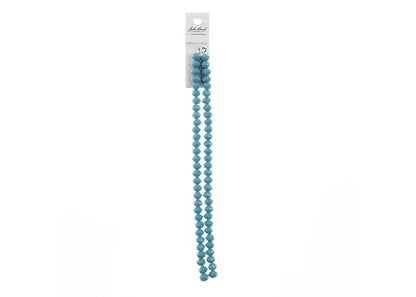 Crystal Lane DIY Rondelle 2 Strand 7in (apx58pcs) 6x8mm Opaque Turquoise Blue