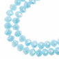 Crystal Lane DIY Rondelle 2 Strand 7in (apx58pcs) 6x8mm Opaque Blue AB