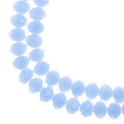 Crystal Lane DIY Rondelle 2 Strand 7in (apx58pcs) 6x8mm Opaque Light Periwinkle