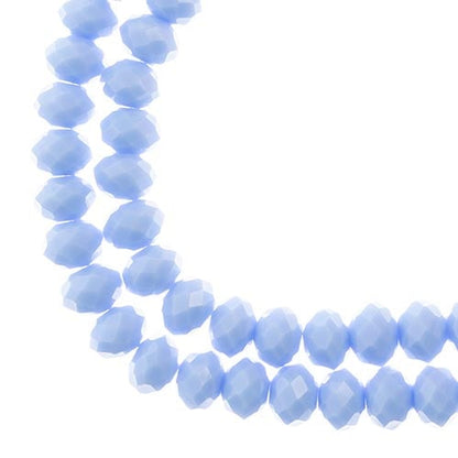 Crystal Lane DIY Rondelle 2 Strand 7in (apx58pcs) 6x8mm Opaque Periwinkle