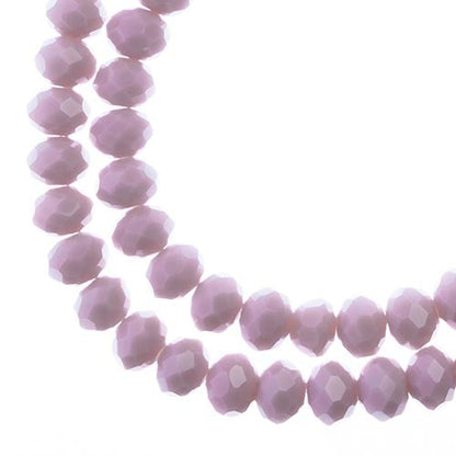 Crystal Lane DIY Rondelle 2 Strand 7in (apx58pcs) 6x8mm Opaque Mauve