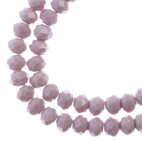 Crystal Lane DIY Rondelle 2 Strand 7in (apx58pcs) 6x8mm Opaque Dark Purple