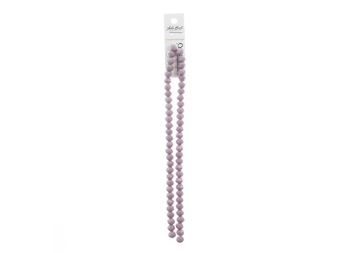 Crystal Lane DIY Rondelle 2 Strand 7in (apx58pcs) 6x8mm Opaque Dark Purple