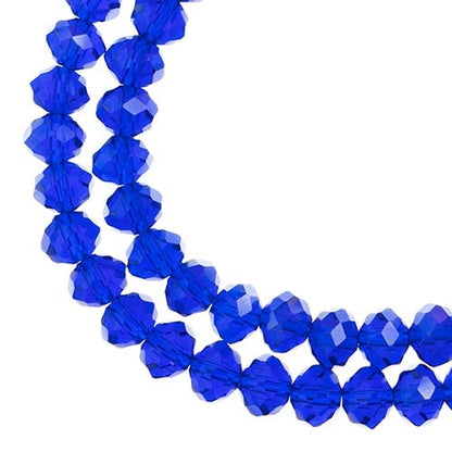 Crystal Lane DIY Rondelle 2 Strand 7in (apx58pcs) 6x8mm Transparent Sapphire AB