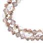 Crystal Lane DIY Rondelle 2 Strand 7in (apx58pcs) 6x8mm Transparent Crystal w/Half Copper Iris
