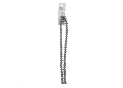 Crystal Lane DIY Rondelle 2 Strand 7in (apx58pcs) 6x8mm Opaque Grey