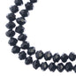 Crystal Lane DIY Rondelle 2 Strand 7in (apx58pcs) 6x8mm Opaque Black